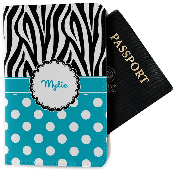 Custom Dots & Zebra Passport Holder - Fabric (Personalized)