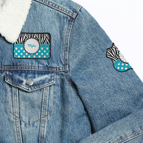Dots & Zebra Patches Lifestyle Jean Jacket Detail