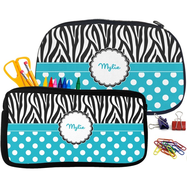Dots & Zebra Pencil / School Supplies Bags Small and Medium
