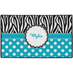 Dots & Zebra Door Mat - 60"x36" (Personalized)