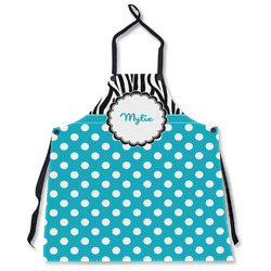 Dots & Zebra Apron Without Pockets w/ Name or Text
