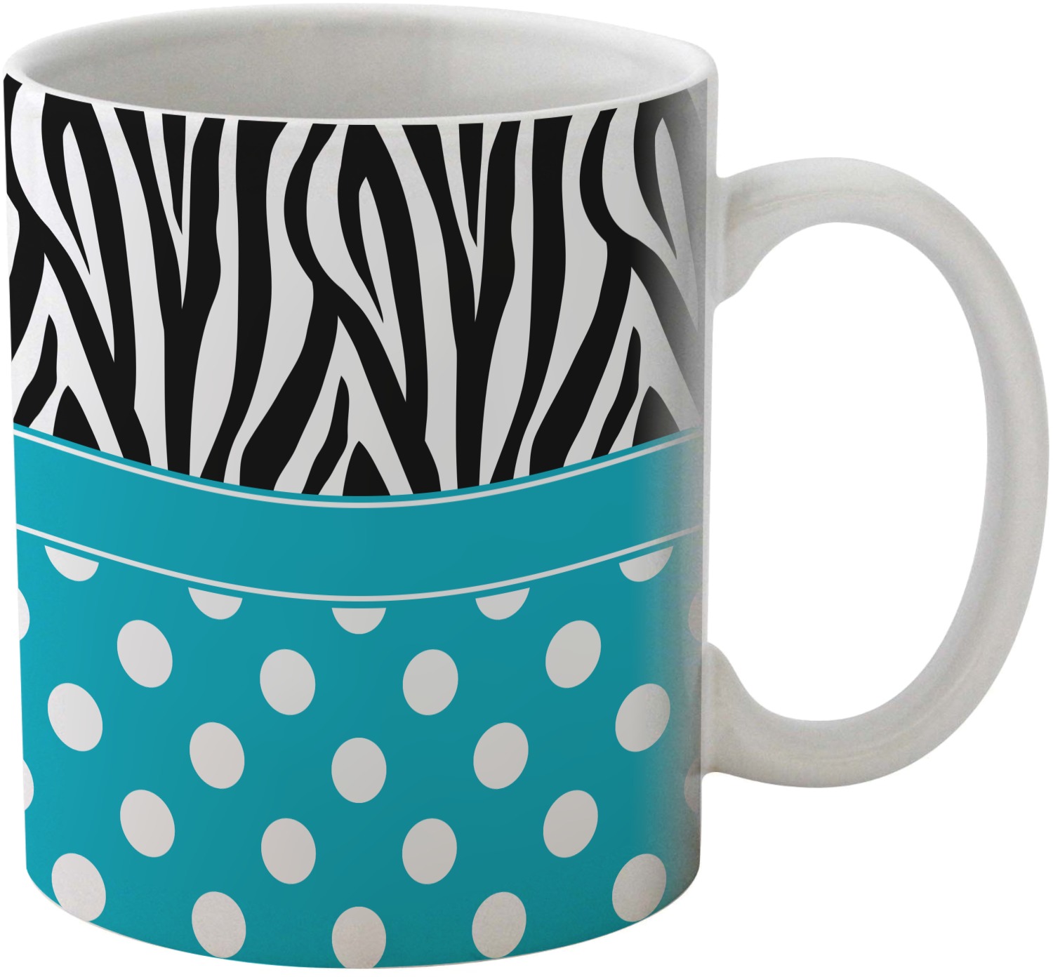 Dots & Zebra Coffee Mug (Personalized) YouCustomizeIt