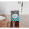 Dots & Zebra Personalized Coffee Mug - Lifestyle