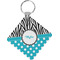 Dots & Zebra Personalized Diamond Key Chain