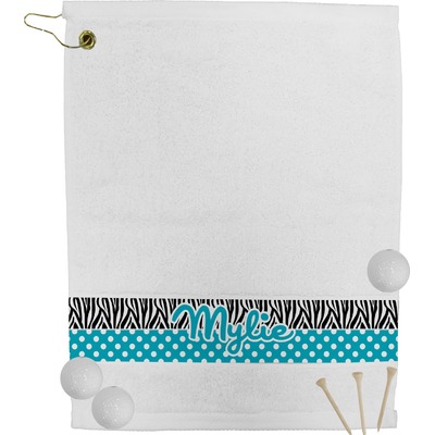 Dots & Zebra Golf Bag Towel (Personalized)
