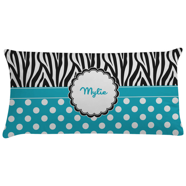 Custom Dots & Zebra Pillow Case - King (Personalized)