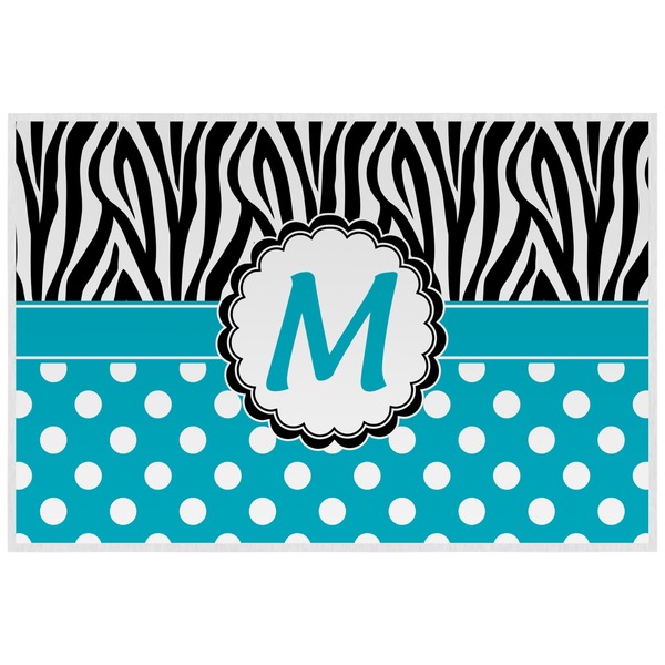Dots & Zebra Personalized Placemat (Back)