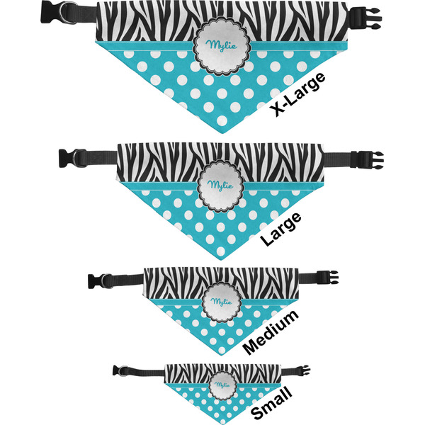 Dots & Zebra Pet Bandana Sizes