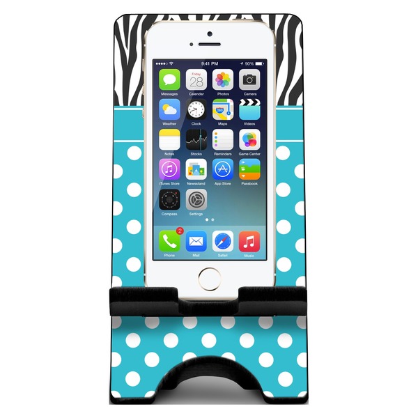 Dots & Zebra Phone Stand w/ Phone