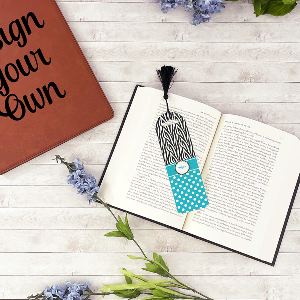 Dots & Zebra Plastic Bookmarks - In Context