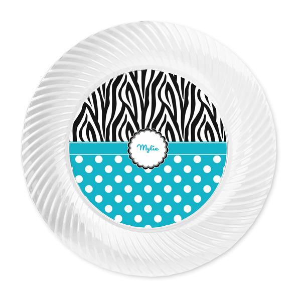 Dots & Zebra Plastic Party Dinner Plates - Approval