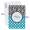 Dots & Zebra Playing Cards - Approval