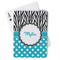 Dots & Zebra Playing Cards - Front View