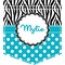 Dots & Zebra Iron On Faux Pocket (Personalized)