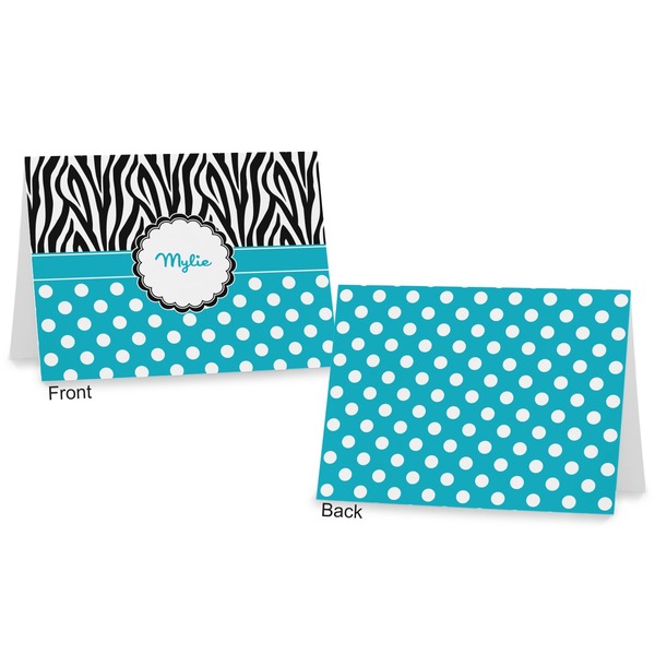 Dots & Zebra Postcard - Front and Back