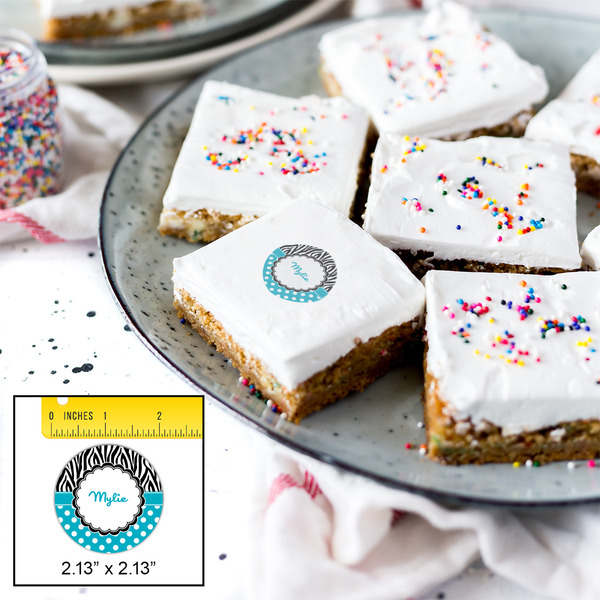 Dots & Zebra Printed Icing Circle - Small - In Context