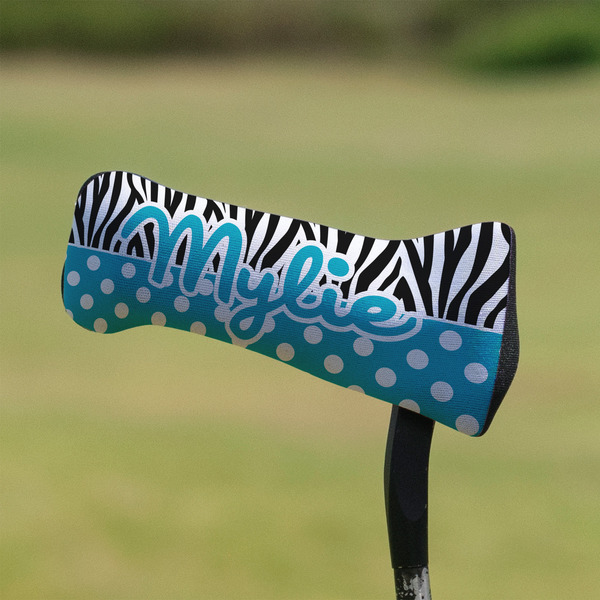 Dots & Zebra Putter Cover - On Putter