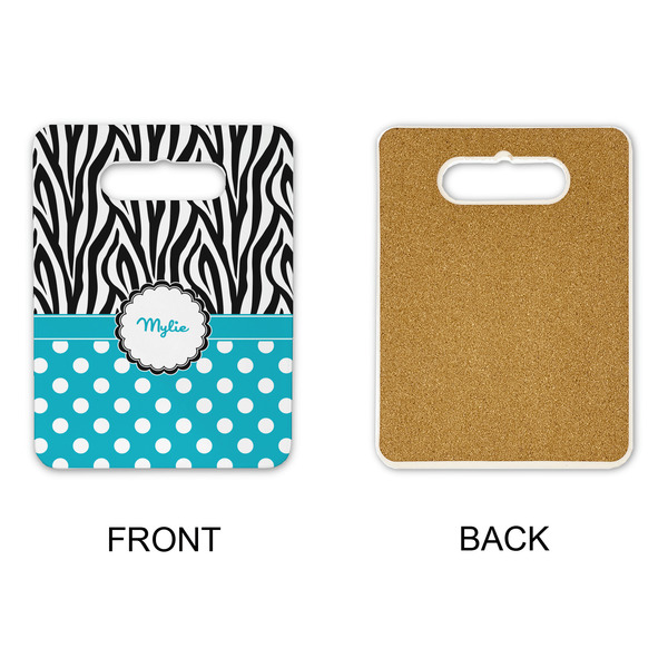 Dots & Zebra Rectangle Trivet with Handle - APPROVAL