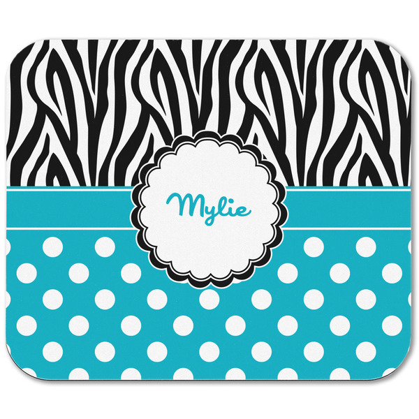 Dots & Zebra Rectangular Mouse Pad - APPROVAL