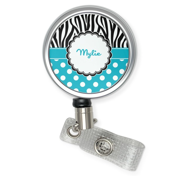 Custom Dots & Zebra Retractable Badge Reel (Personalized)