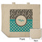 Dots & Zebra Reusable Cotton Grocery Bag - Front & Back View