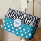 Dots & Zebra Large Rope Tote - Life Style