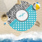 Dots & Zebra Round Beach Towel Lifestyle
