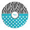 Dots & Zebra 5' Round Indoor Area Rug (Personalized)