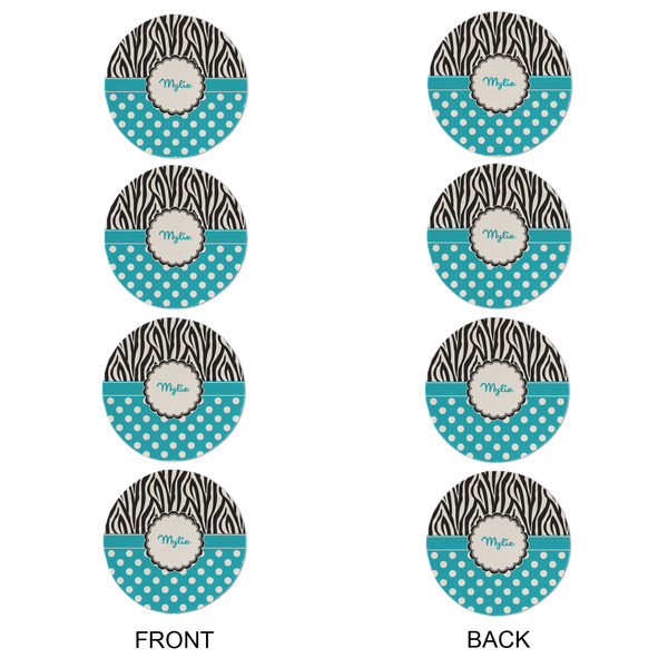 Dots & Zebra Round Linen Placemats - APPROVAL Set of 4 (double sided)
