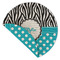 Dots & Zebra Round Linen Placemats - Front (folded corner double sided)