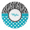 Dots & Zebra Round Paper Coaster - Approval