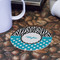 Dots & Zebra Round Paper Coaster - Front