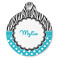 Dots & Zebra Round Pet ID Tag - Large - Front