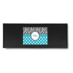 Dots & Zebra Rubber Bar Mat (Personalized)