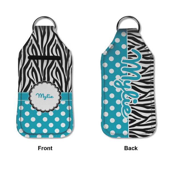 Dots & Zebra Sanitizer Holder Keychain - Large APPROVAL (Flat)