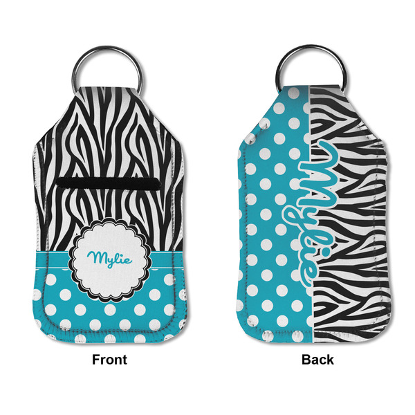 Dots & Zebra Sanitizer Holder Keychain - Small APPROVAL (Flat)