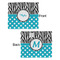 Dots & Zebra Security Blanket - Front & Back View