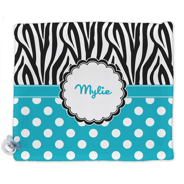 Custom Dots & Zebra Security Blankets - Double Sided (Personalized)