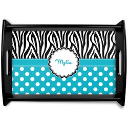 Dots & Zebra Wooden Tray (Personalized)