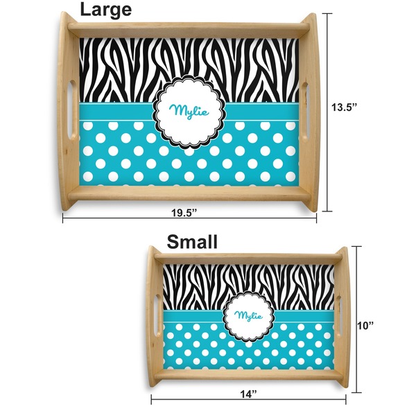 Dots & Zebra Serving Tray Wood Sizes