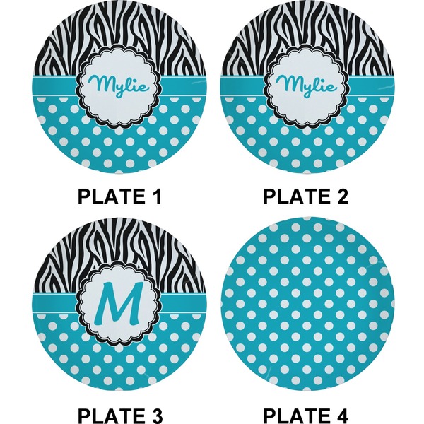 Dots & Zebra Set of Appetizer / Dessert Plates (Approval)