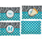 Dots & Zebra Set of Rectangular Appetizer / Dessert Plates