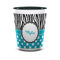 Dots & Zebra Ceramic Shot Glass - 1.5 oz - Two Tone - Single (Personalized)