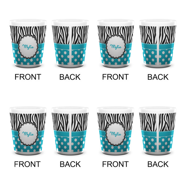 Dots & Zebra Shot Glass - White - Set of 4 - APPROVAL