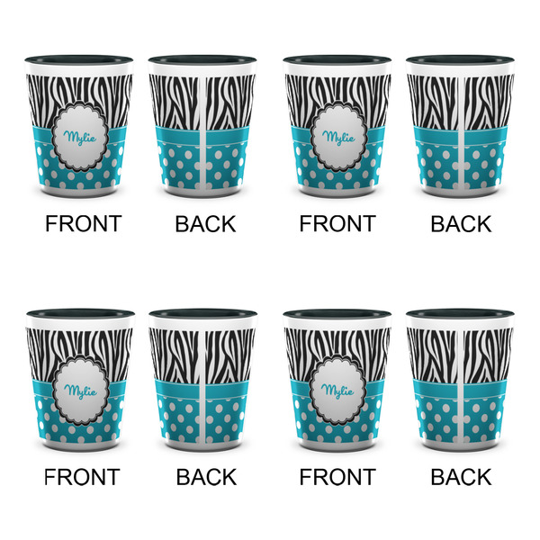 Dots & Zebra Shot Glassess - Two Tone - Set of 4 - APPROVAL