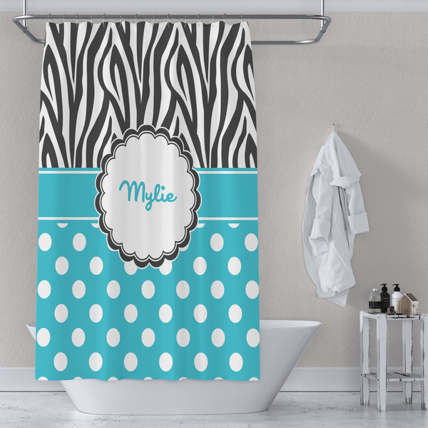 Dots & Zebra Shower Curtain Lifestyle
