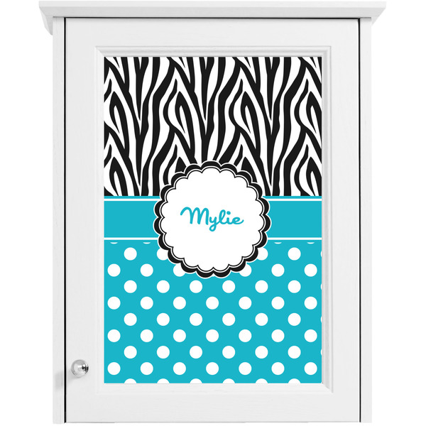 Dots & Zebra Single White Cabinet Decal
