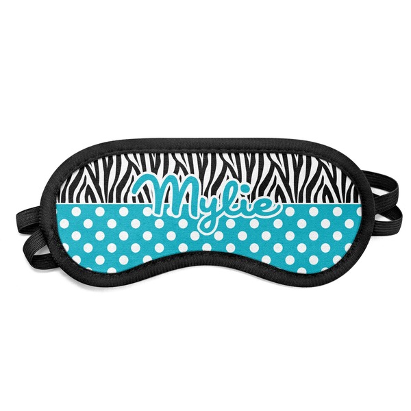 Custom Dots & Zebra Sleeping Eye Mask - Small (Personalized)