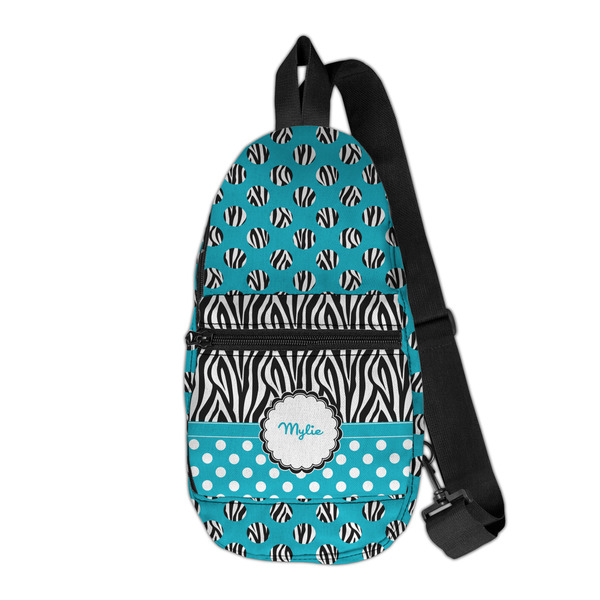 Custom Dots & Zebra Sling Bag (Personalized)
