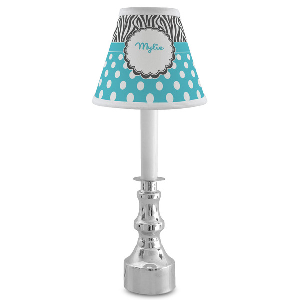 Dots & Zebra Small Chandelier Lamp - LIFESTYLE (on candle stick)